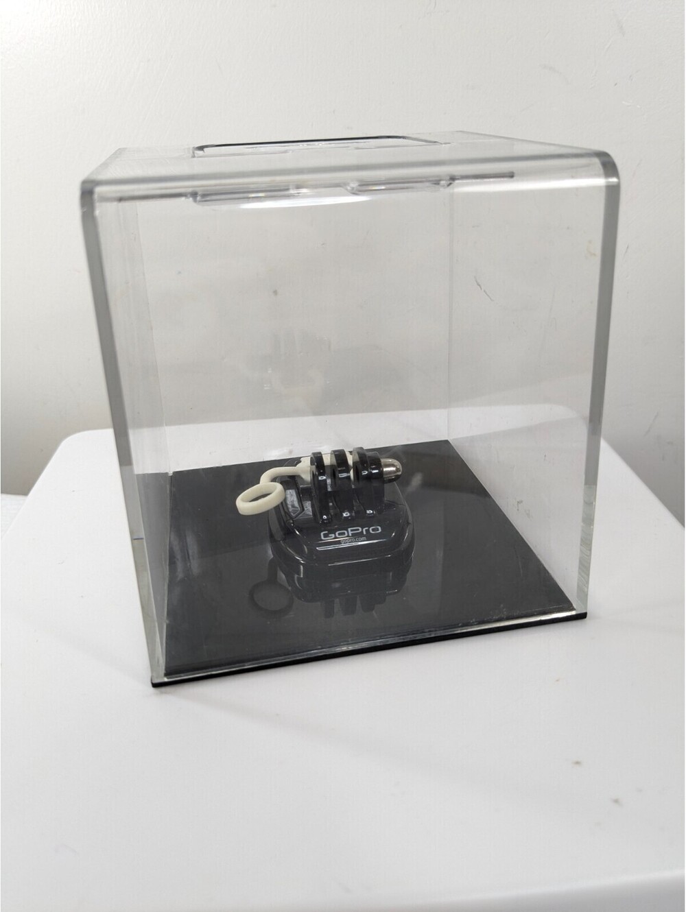 GoPro clear plastic case box cube display retail container black acrylic go Pro